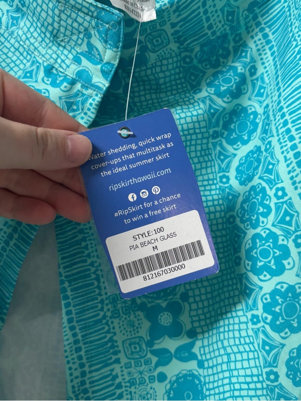 RipSkirt Hawaii Floral Wrap Skirt Adjustable Velcro Waist Women’s Medium NEW - Picture 2 of 8